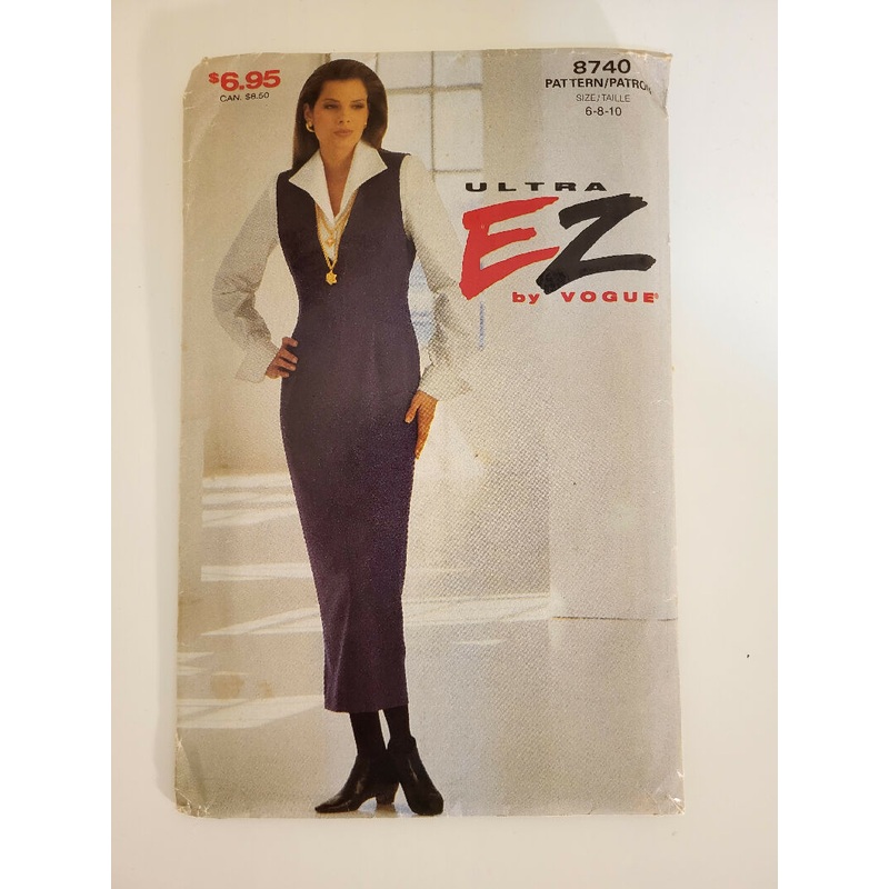 Cut Vintage Ultra EZ by Vogue 8740 size 6-8-10