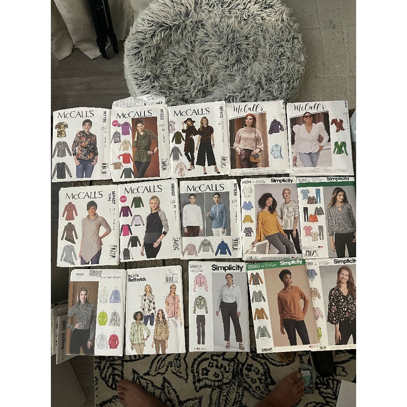 Lot of FALL tops sewing patterns