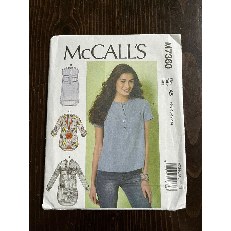 McCall's M7360 Misses Henley Top