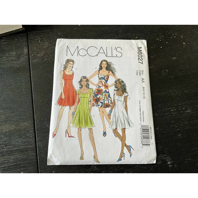 McCalls M6027 - Misses Dress Pattern, Unopened,US Sizes 6-12