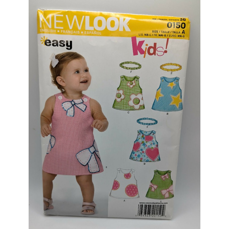 New Look Kids Easy Infant Dress & Accessory Pattern Sizes NB-L