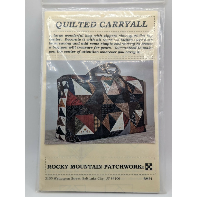 Rocky Mountain Patchwork Quilted Carryall Sewing Pattern