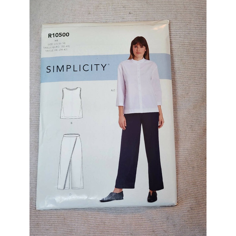 Simplicity 10500/9112 - Misses Top & Pants, UC/FF, SZ 6-14