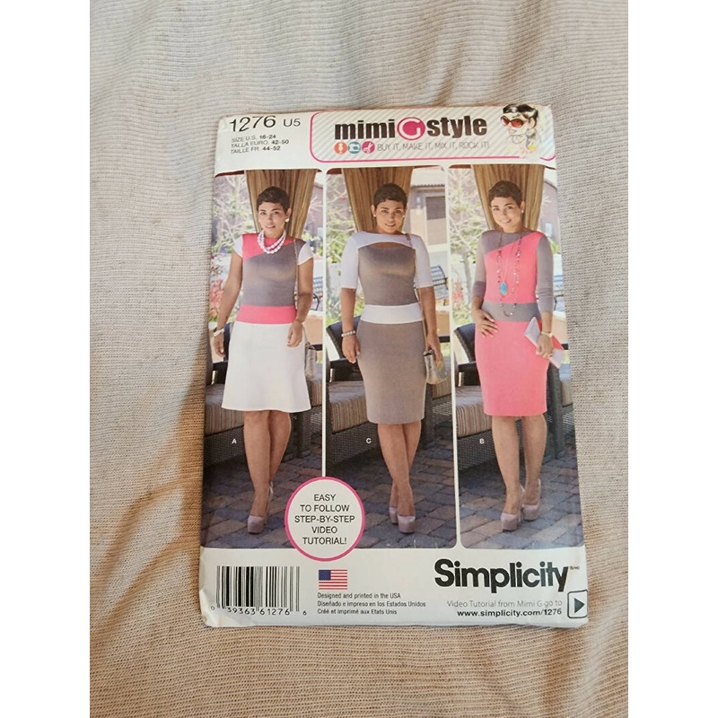 Simplicity 1276 - Mimi G - Misses Dress, UC/FF, SZ 16-24