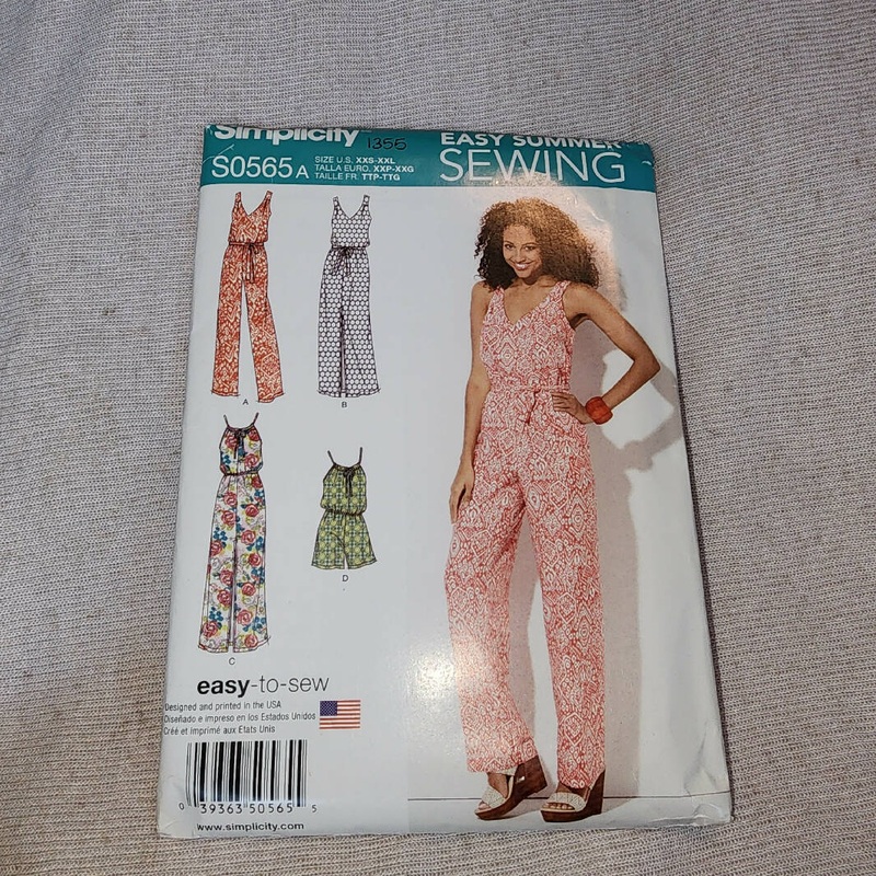 Simplicity 1355 - Misses Jumpsuit, UC/FF, SZ XXS-XXL
