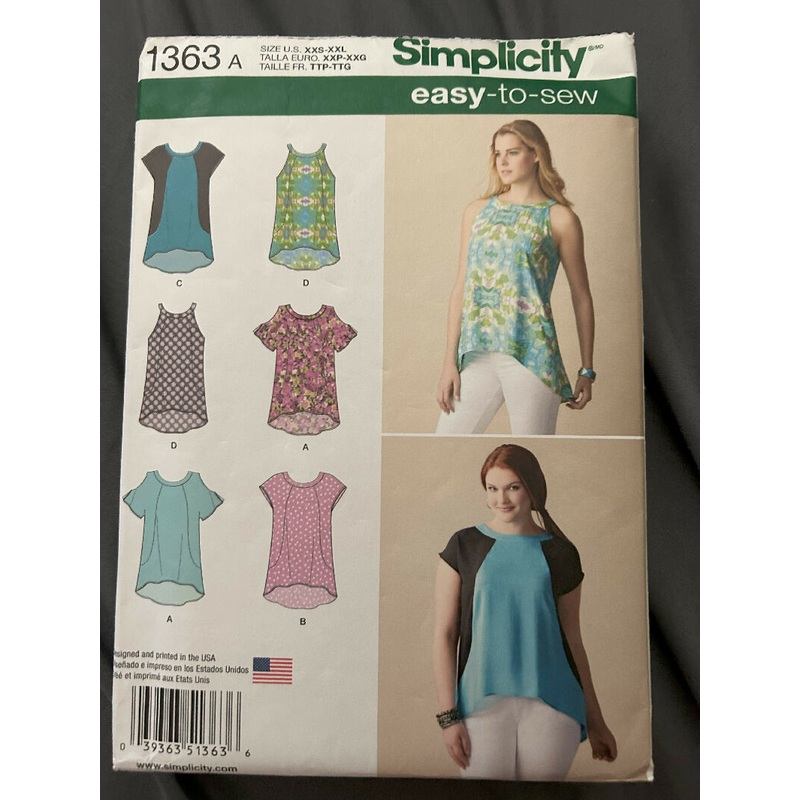 Simplicity 1363A Sewing Pattern (Factory Folded)