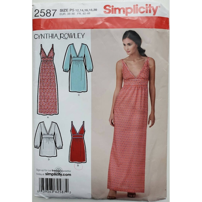 Simplicity 2587 Uncut Pattern 12-20