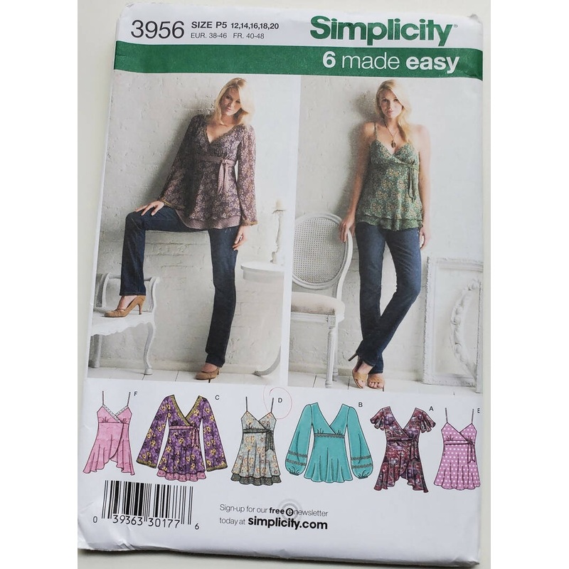 Simplicity 3956 Uncut Pattern 12-20