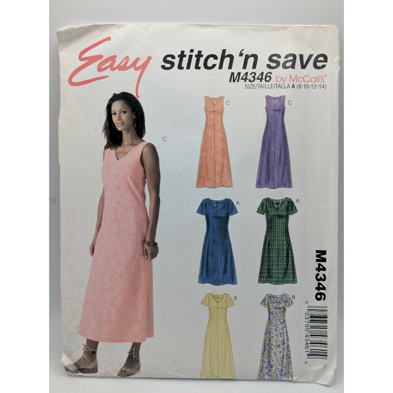 Stitch N' Save by McCall's 4346 Misses' Shift Dress Pattern Sizes 8-14