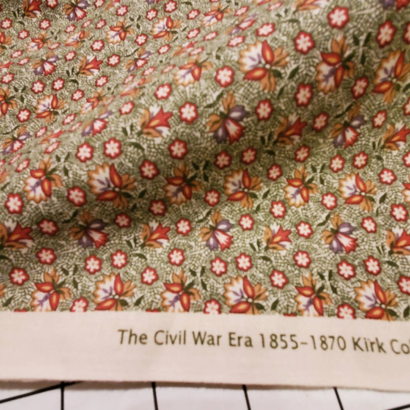 Vintage Civil War Era1855-1870 Kirk Collection Benartex #643 100% cotton 23" w x 1.1 yards