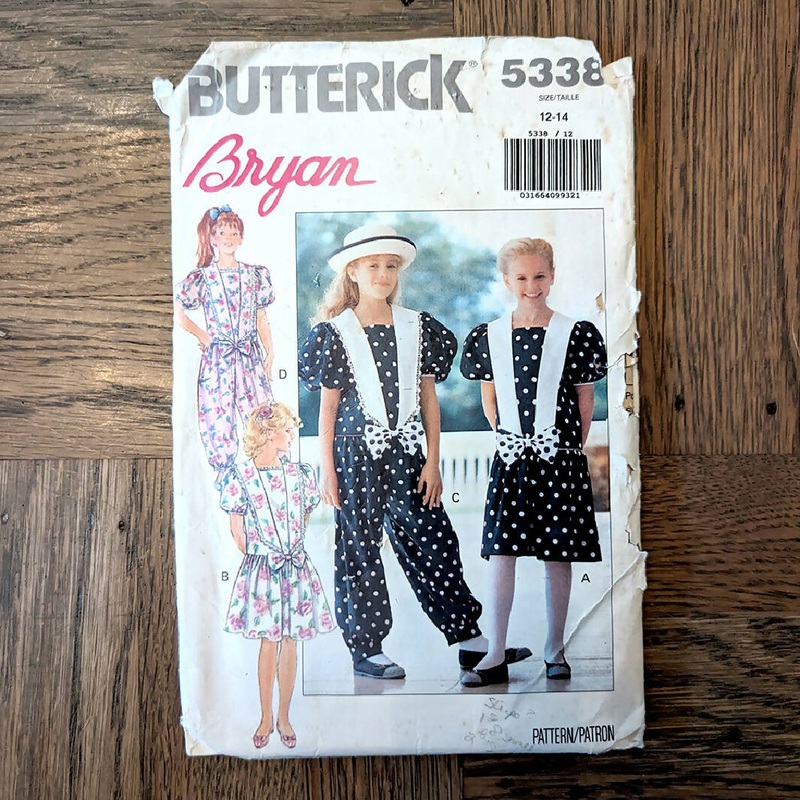 Vintage kids sewing pattern - Butterick 5338