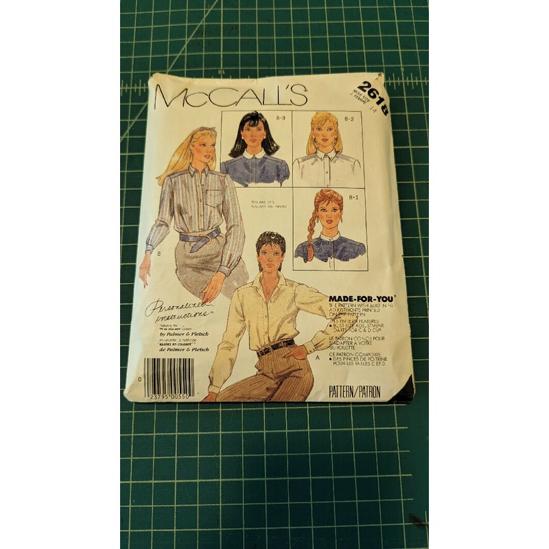 Vintage McCall's 2618 Made-For-You Women's Shirt Sewing Pattern Size 14