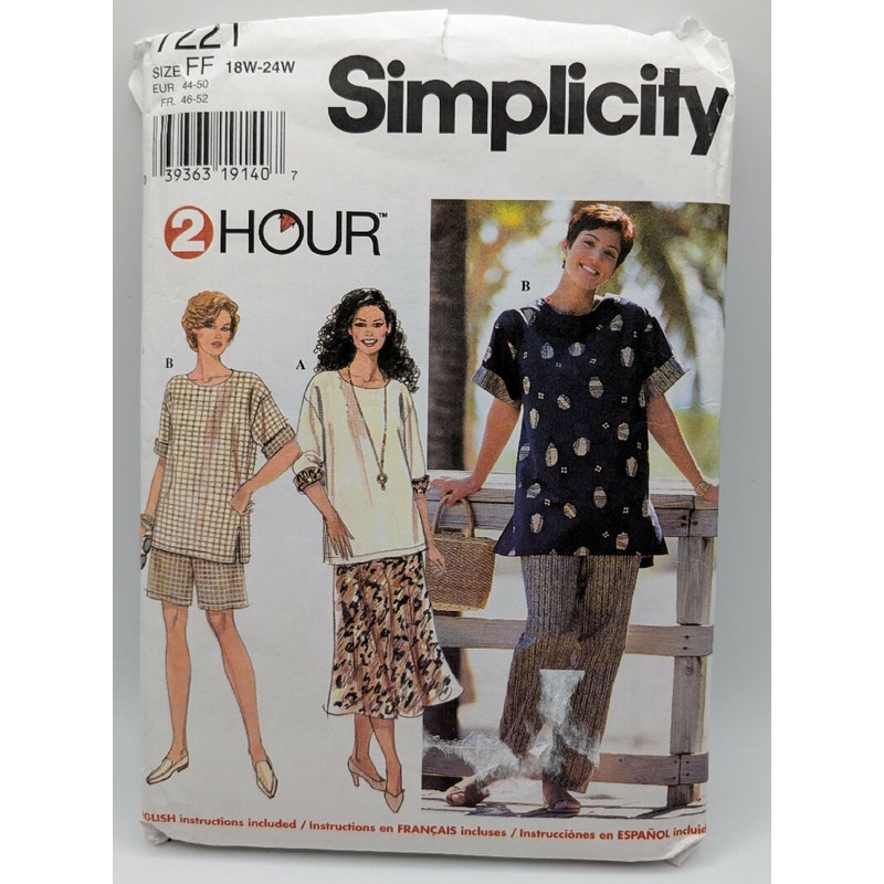 Vintage Simplicity 7221 2-Hour Coordinates Pattern Sizes 18W-24W