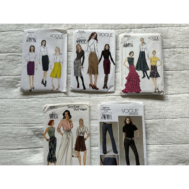 Vogue Pattern Bundle - Skirts and Pants