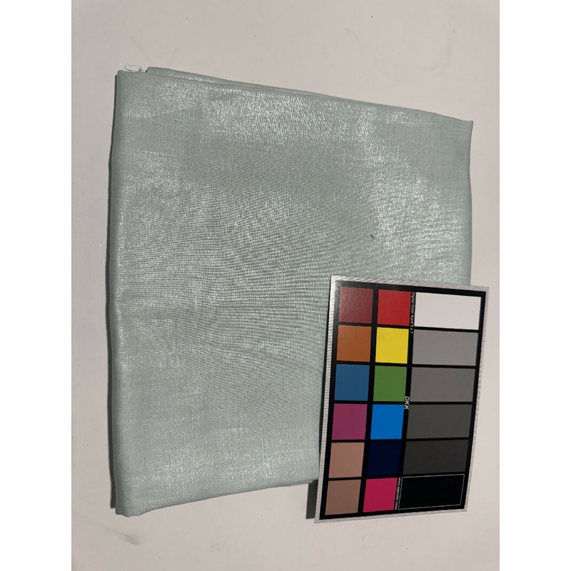 1yd metalic mint linen