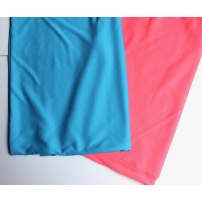 2 Yard Lot Highlighter Pink and Bright Blue High Stretch Athletic Knit