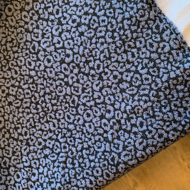 Black and Gray/Lavender Animal Print Fukuro Knit - Yardage