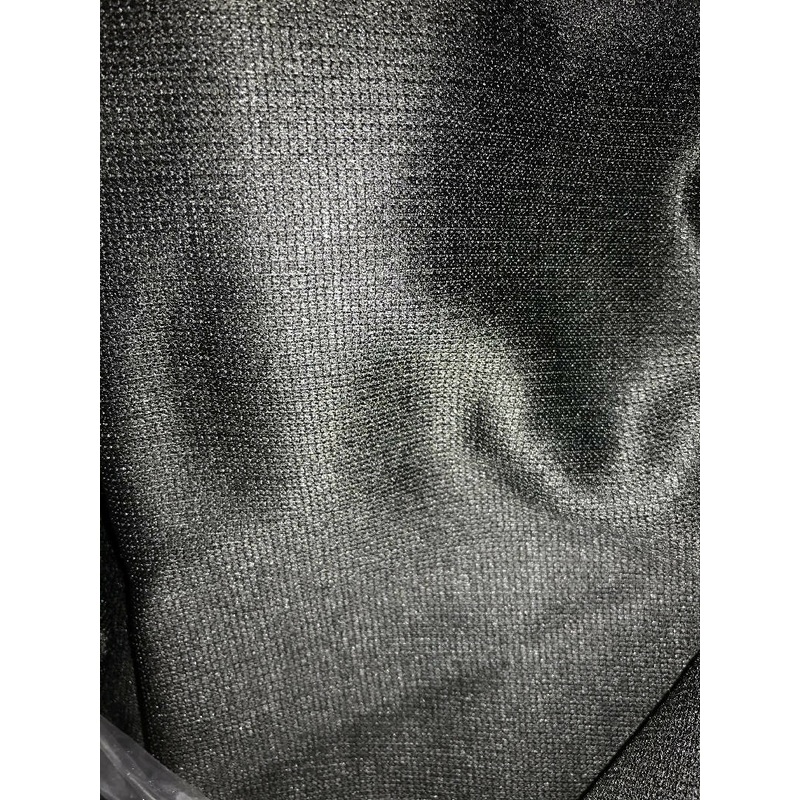 Black brushed polyester interlock sweater knit