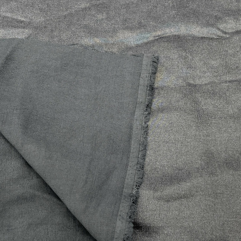 Black Rayon Nylon Shimmer Satin - 3 Yds
