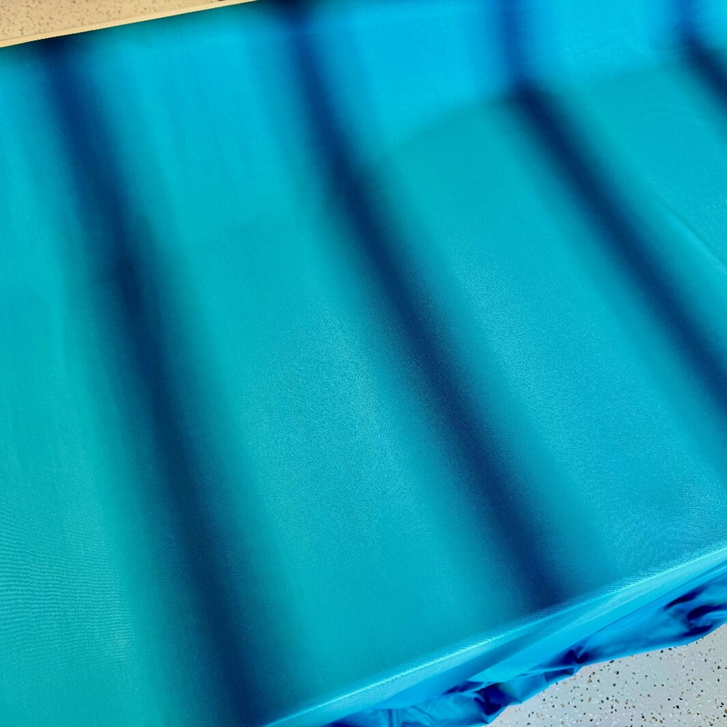 Blue Aquamarine Stripe Polyester Lycra Knit - Yardage