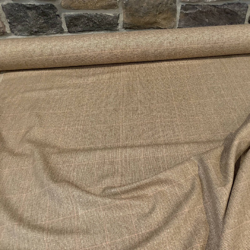 Brown, Tan and Coral Wool Blend - Yardage