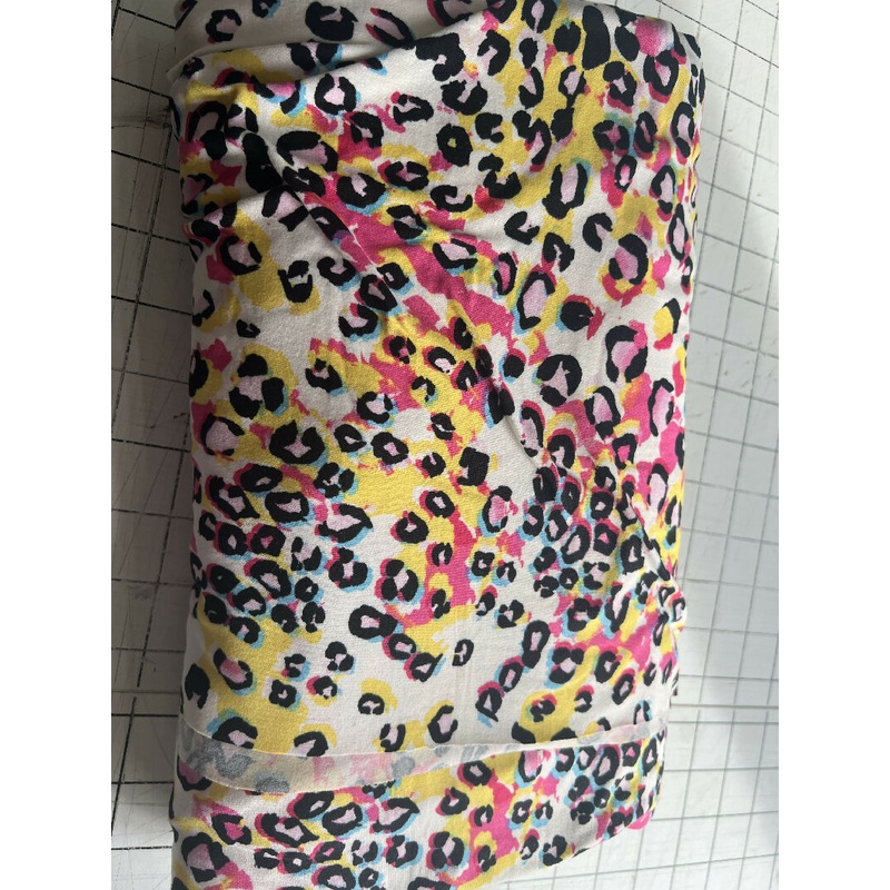 Colorful leopard print stretchy knit