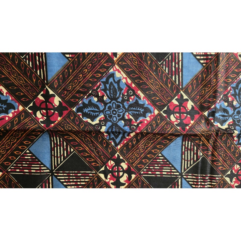 Cotton Fabric Rich colors 22" x 1 yard + Lg Cross pattern