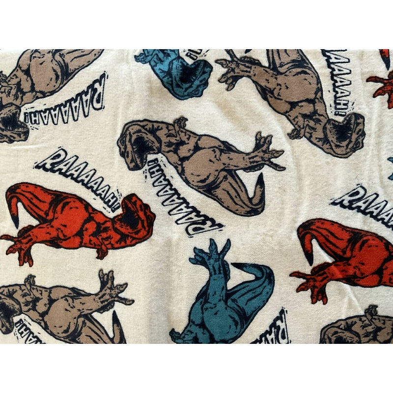 Dinosaur Flannel - 1 yd