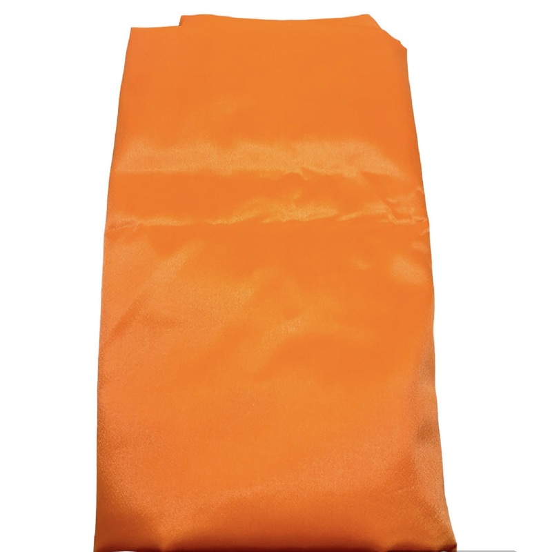 Fluorescent Orange Satin  6 yds.