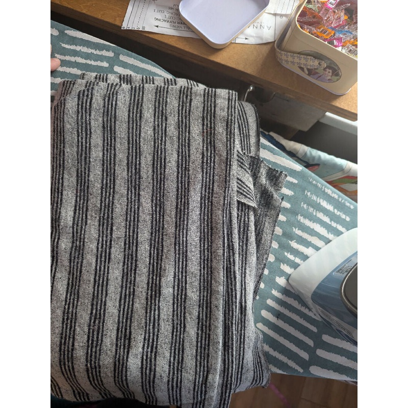 Grey/Black Marled Stripe Knit - 2 yards