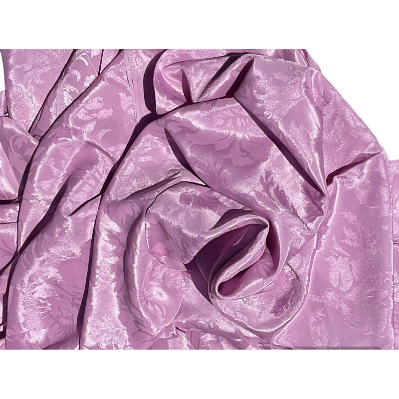 Mauve Jacquard Floral - 2 7/8 yds