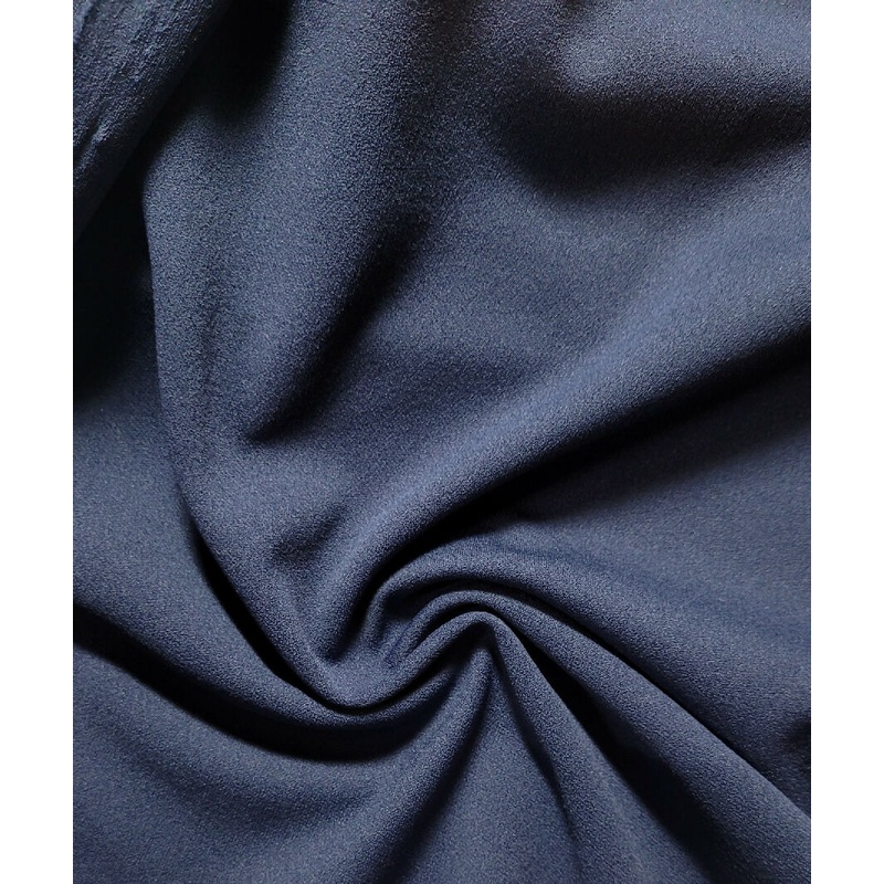 Navy Blue Polyester/Lycra Crepe Techno Knit 3 yards