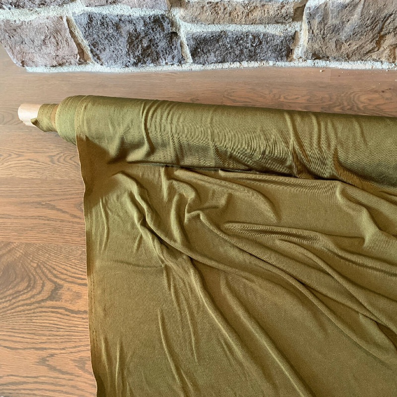Olive Acetate and Lycra Slinky - Yardage