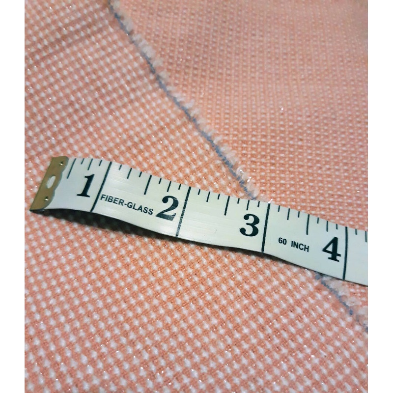 Peach Waffle Weave Suiting - 3.25 yds