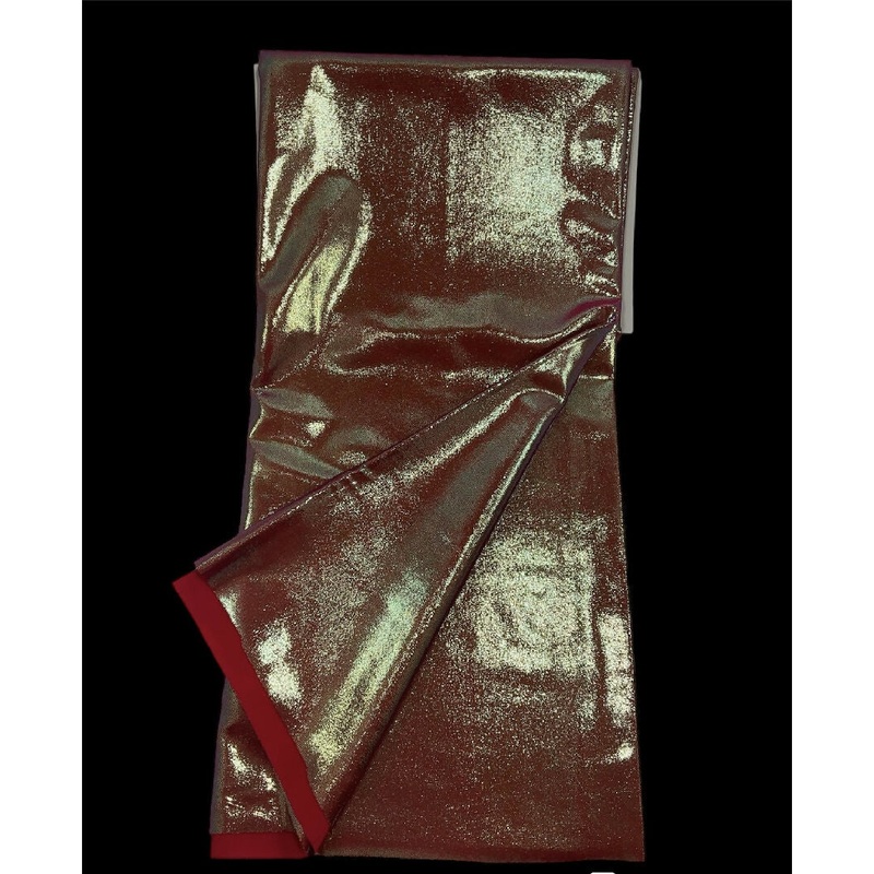 *Red/Gold Metallic Fabric- 1 Yard