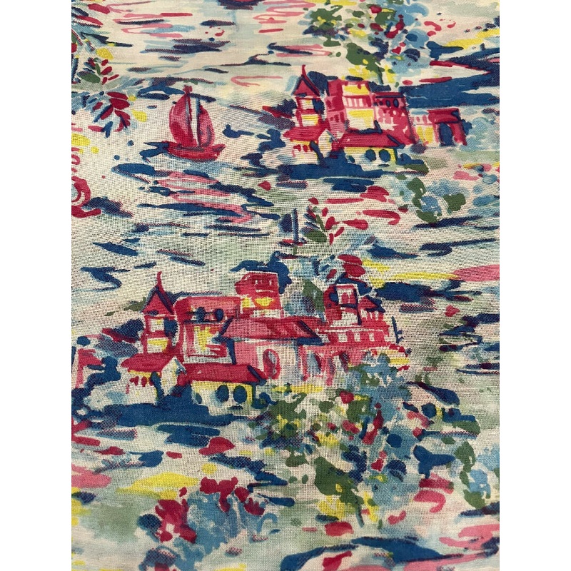 Seaside design cotton voile - 2.8 yards