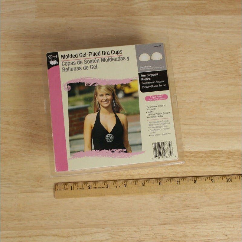Sew-in Molded Gel-Filled Bra Cups A/B Dritz NOB
