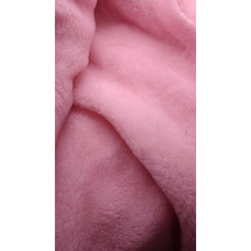Soft pink Heavy fleece fluffy one sided 1 1/2 yds