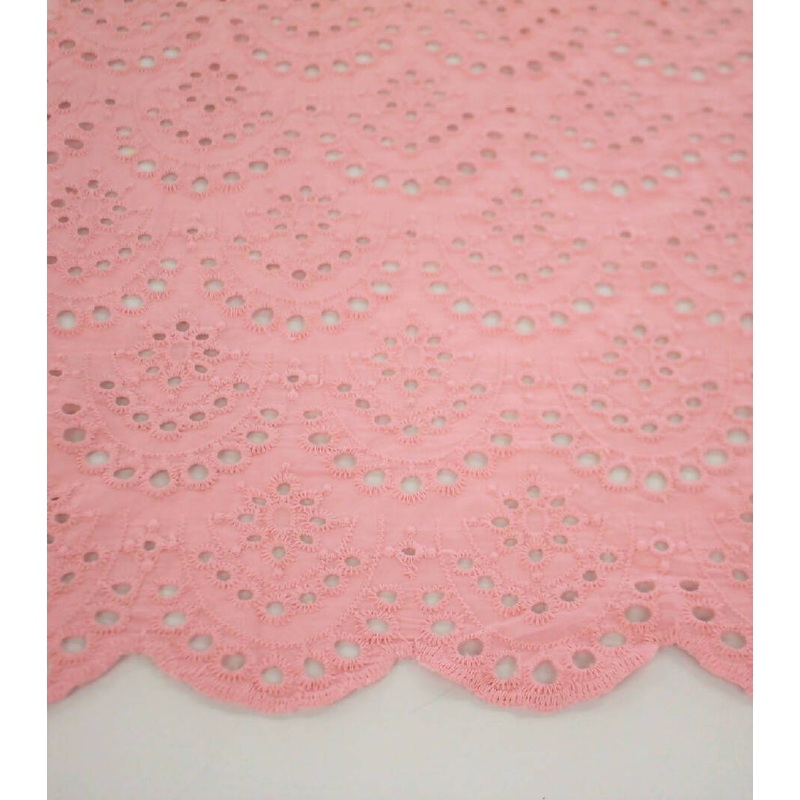 3.5 yds of Scallop Cotton Eyelet, 50" wide