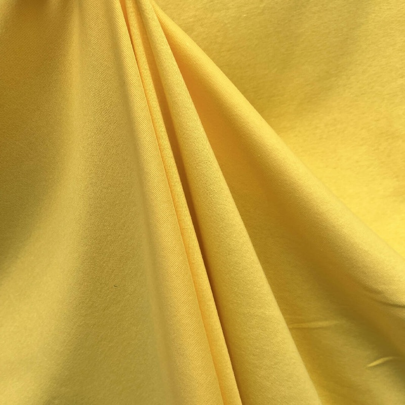 Bright Yellow Cotton Mini Rib Knit -Yardage