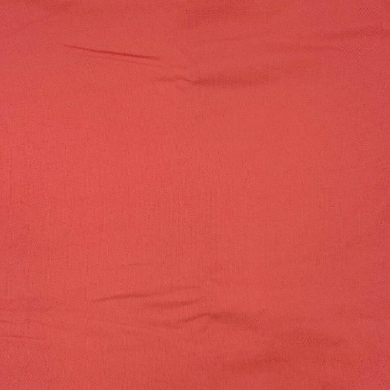 Coral Red Cotton Canvas - 1 Yds