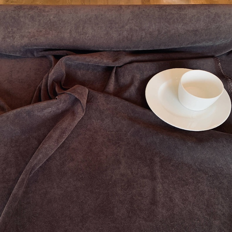 Dark Brown Moleskin Woven - Yardage