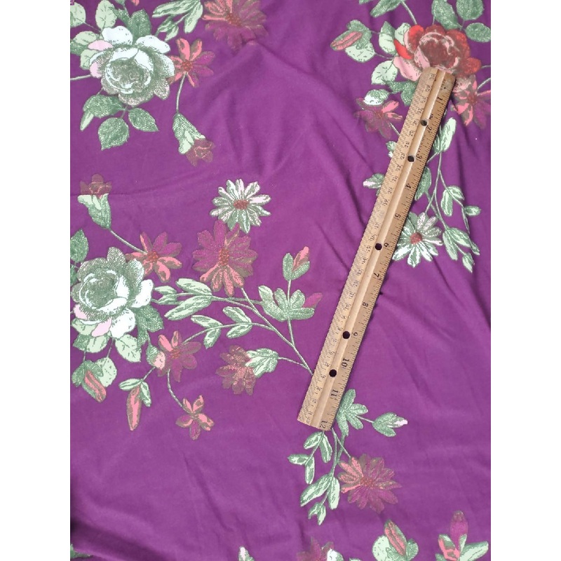 Floral Double Brushed Poly