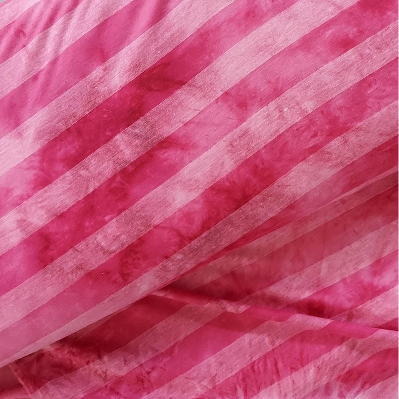 Fuchsia Rayon Spandex Stripe JERSEY KNIT Designer Deadstock Fabric