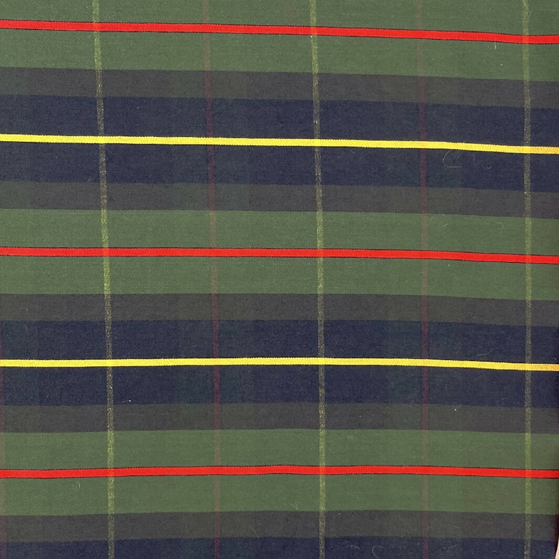 Green and Black Plaid Yarn-Dyed Midweight Cotton Woven - 2 Yds