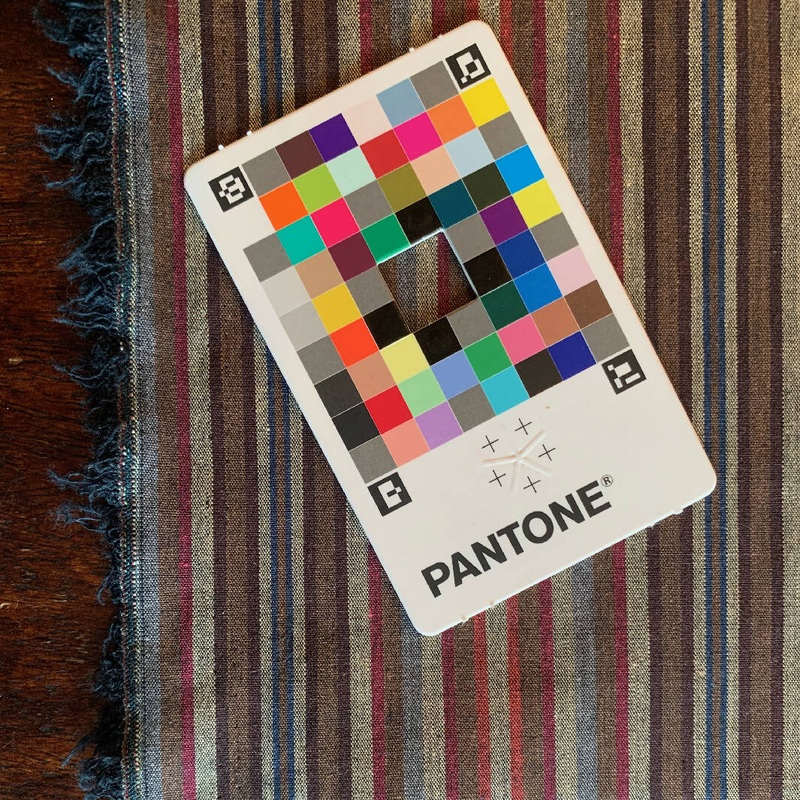 Grey and Multicolor Stripe Cotton and Lycra Woven - Yardage