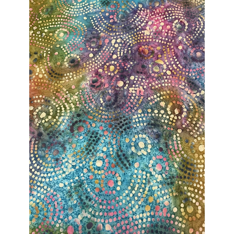 Multi-color cotton Batik - 2 yards