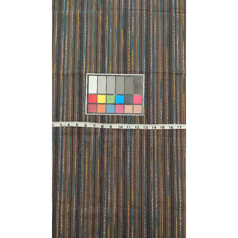 Multicolor Textured Stripe Print Home Decor Woven Fabric 56"W - 1 1/2 yds+