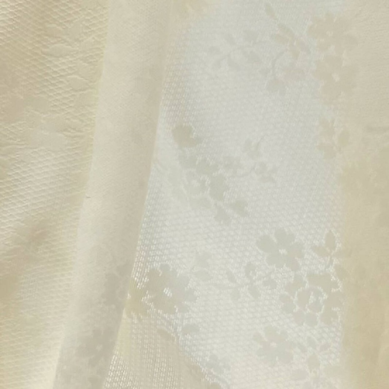 Orange Cream Stretch Crochet Synthetic Lace Knit - 1.25 Yds/60 In Wide