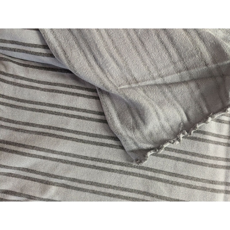 Periwinkle Vintage Stripe - Cotton Stretch French Terry - 2 yds